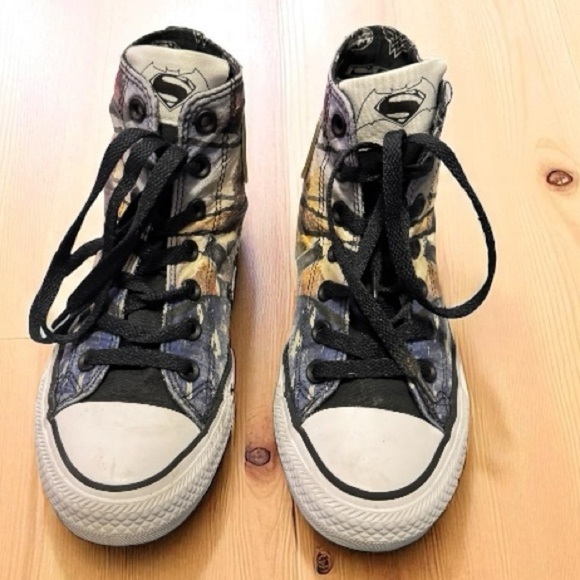 🖤 Converse Batman v Superman High Top Sneakers – Men’s 7.5 / Women’s 9 - Picture 11 of 16